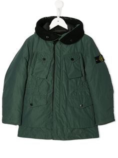 Stone Island Junior куртка с меховым воротником