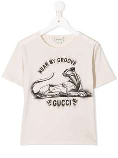 Gucci Kids футболка с графичным принтом