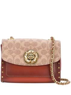 Coach signature print shoulder bag