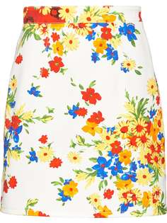 Miu Miu юбка мини с цветочным принтом