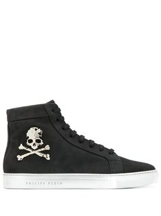 Philipp Plein высокие кеды с декором Skull