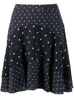 Karl Lagerfeld мини-юбка в мелкую точку с оборками