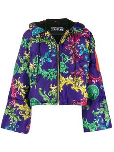 Versace Jeans Couture пуховик с принтом Baroque