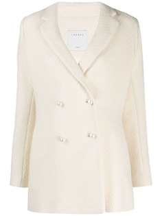 Sandro Paris двубортный твидовый жакет