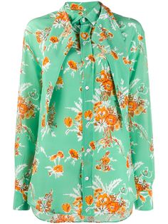 Plan C блузка с длинными рукавами и цветочным принтом