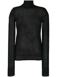 Helmut Lang прозрачный свитер с высоким воротником