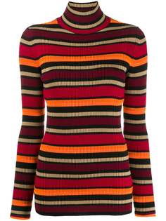 Victoria Victoria Beckham полосатый свитер с высоким воротником