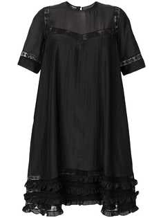 Rochas платье шифт с оборками