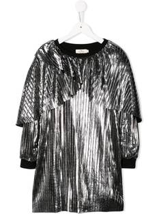 Andorine плиссированное платье с эффектом металлик