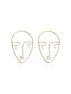 Persée золотые серьги Matisse с бриллиантами