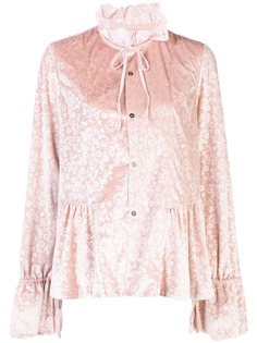 Renli Su бархатная блузка с цветочным принтом