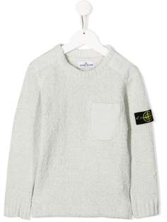Stone Island Junior вязаный джемпер с нашивкой