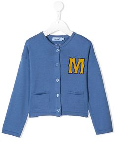 Mi Mi Sol трикотажный кардиган с вышивкой