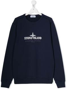 Stone Island Junior толстовка оверсайз с логотипом
