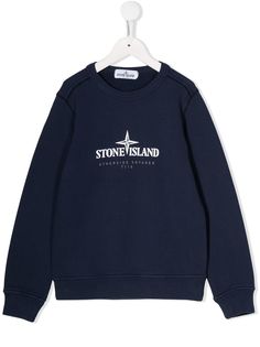 Stone Island Junior толстовка оверсайз с логотипом