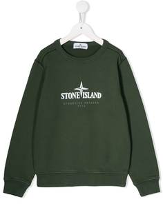 Stone Island Junior толстовка оверсайз с логотипом