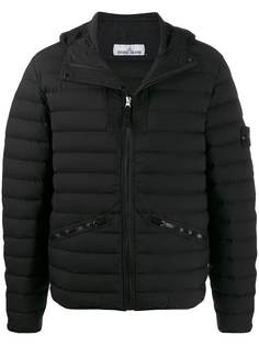 Stone Island пуховик с нашивкой-логотипом