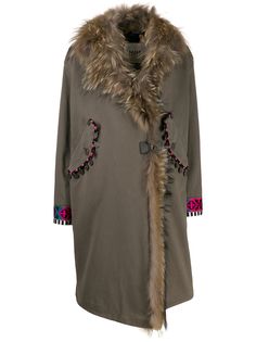 Bazar Deluxe faux fur trim wrap coat
