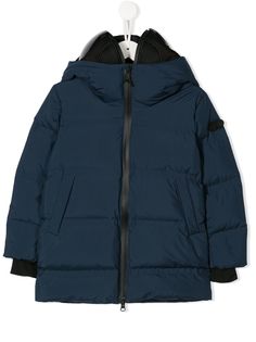 AI Riders on the Storm hooded quilted coat