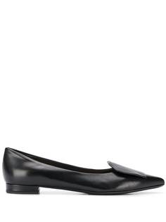 Leqarant leather pointed ballerinas