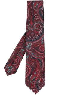 Kiton жаккардовый галстук с узором пейсли