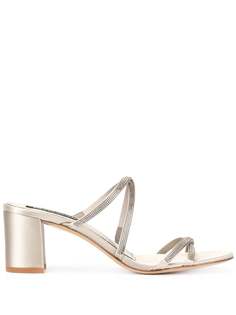 Pedro Garcia metallic mid-heel sandals