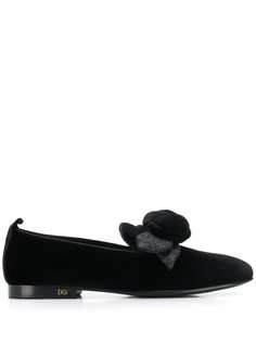 Dolce & Gabbana rose detail slippers