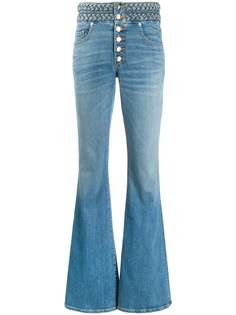 Veronica Beard расклешенные джинсы с эффектом потертости