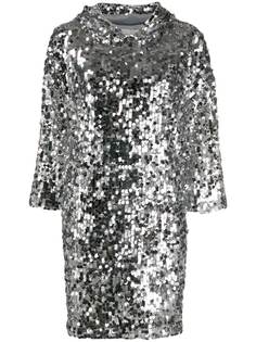 be blumarine платье мини с вышивкой пайетками
