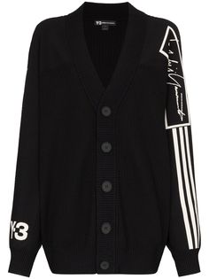 Y-3 кардиган с логотипом вязки интарсия