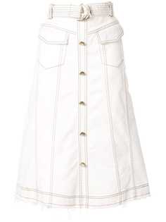 Aje джинсовая юбка миди Louie