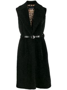 Ermanno Ermanno пальто без рукавов с поясом