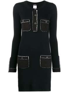 Chanel Pre-Owned платье мини 2010-го года в технике пэчворк
