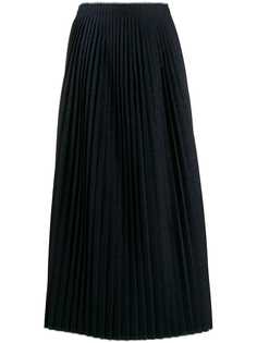 MM6 Maison Margiela длинная трикотажная юбка с плиссировкой