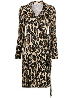 DVF Diane von Furstenberg платье-рубашка с леопардовым принтом