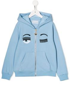 Chiara Ferragni Kids куртка с капюшоном и принтом Winking Eye