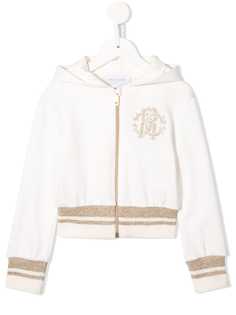 Roberto Cavalli Junior two-tone hooded jacket