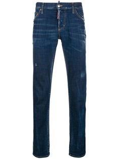 Dsquared2 прямые джинсы с рваными деталями
