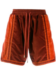 Just Don textured side stripe track shorts