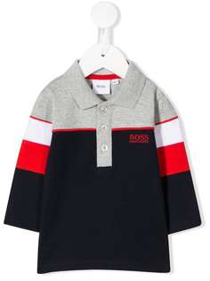 Boss Kids рубашка-поло в стиле колор-блок