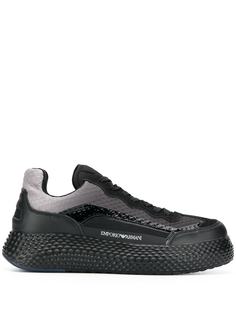 Emporio Armani фактурные кеды со вставками