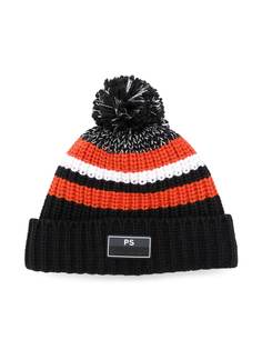 Paul Smith Junior вязаная шапка с контрастными полосками