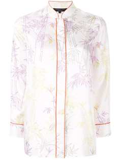 SHANGHAI TANG саржевая рубашка с принтом