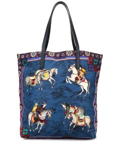 Shanghai Tang сумка-шопер Mongolian Horsemen