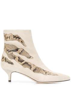 Gia Couture snakeskin effect detail boots