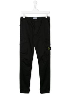 Stone Island Junior спортивные брюки с нашивкой-логотипом