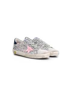 Golden Goose Kids кеды Superstar с блестками