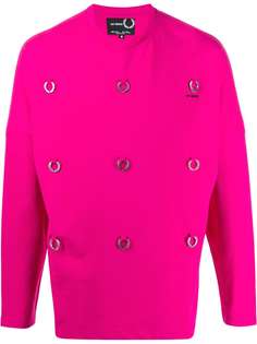 Raf Simons X Fred Perry logo plaque embellished sweatshirt