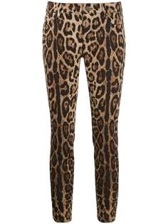 Dolce & Gabbana укороченные джинсы с леопардовым принтом