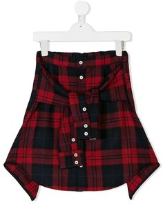 Dsquared2 Kids юбка в клетку тартан с поясом
